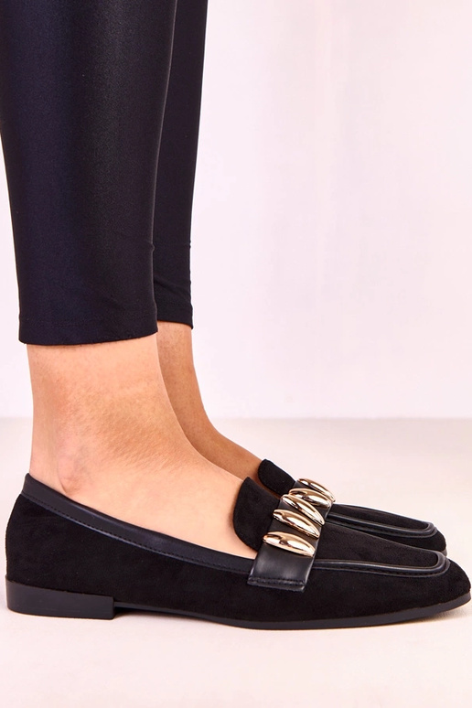 Melnas eleganti balerīnu tipa kurpes...