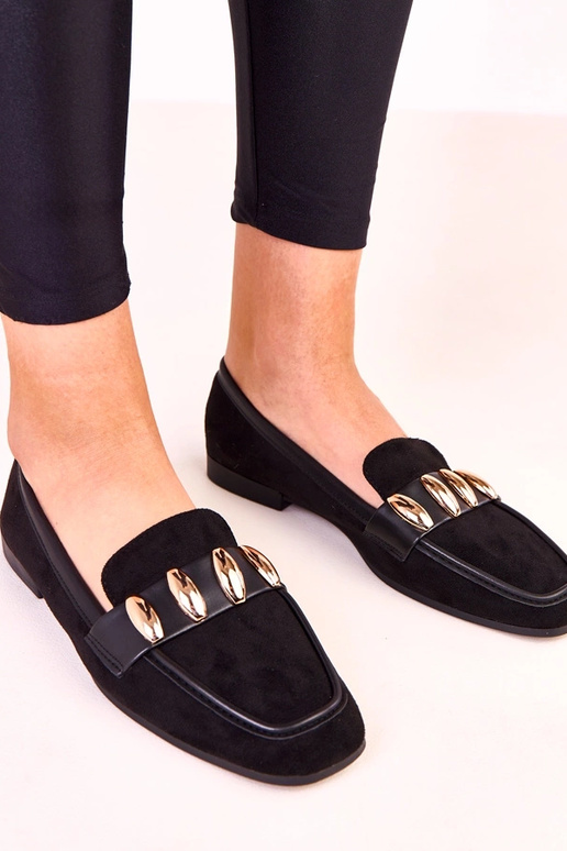 Melnas eleganti balerīnu tipa kurpes...