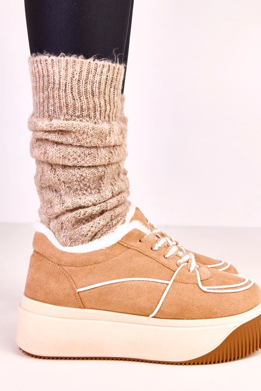 Brūni siltas sporta apavi uz...