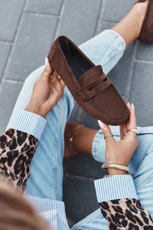 Sieviešu plakanie mokasīni tumši brūnā krāsā "Soreline"