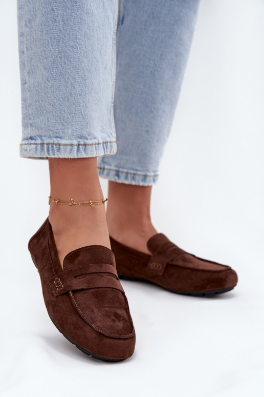 Sieviešu plakanie mokasīni tumši brūnā krāsā "Soreline"
