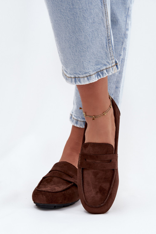 Sieviešu plakanie mokasīni tumši brūnā krāsā "Soreline"