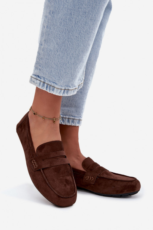 Sieviešu plakanie mokasīni tumši brūnā krāsā "Soreline"