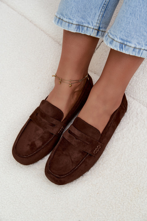 Sieviešu plakanie mokasīni tumši brūnā krāsā "Soreline"