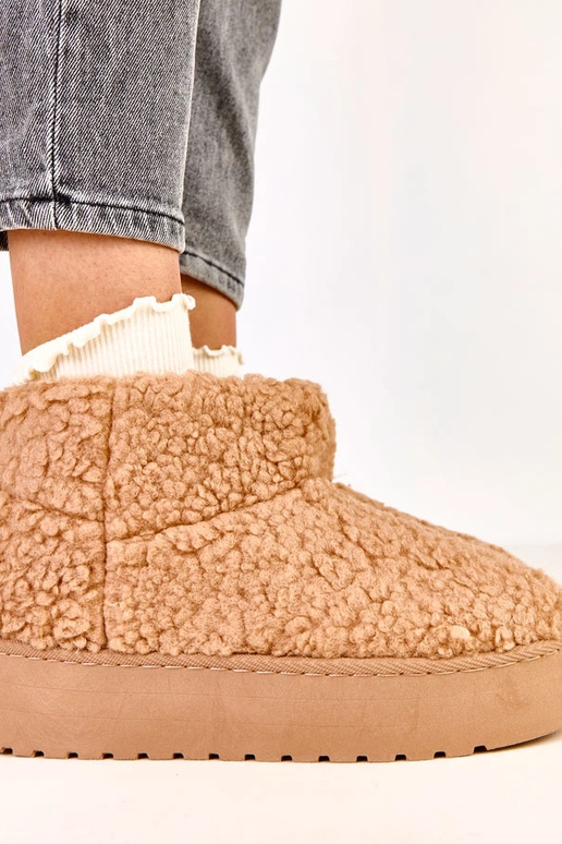 Gaiši brūni sniega zābaki ar aitu...