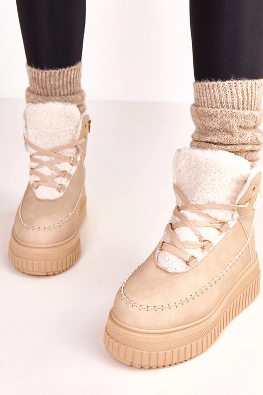 Brūni siltie sporta zābaki uz...