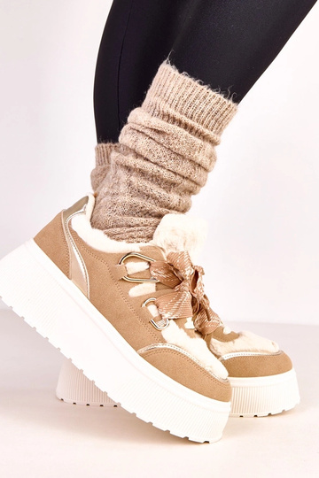 Smilšu krāsas siltie sporta... 2