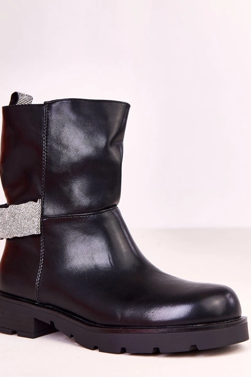 Melni sieviešu zābaki ar cirkoniem... Melni sieviešu zābaki ar cirkoniem...