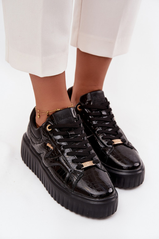 Laque Sneakers modeļa apavi Sieviešu ar platformu Lee Cooper LCJ-25-09-3870 melnas krāsas Laque Sneakers modeļa apavi Sieviešu ar platformu Lee Cooper LCJ-25-09-3870 melnas krāsas