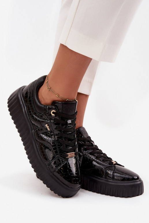 Laque Sneakers modeļa apavi Sieviešu ar platformu Lee Cooper LCJ-25-09-3870 melnas krāsas Laque Sneakers modeļa apavi Sieviešu ar platformu Lee Cooper LCJ-25-09-3870 melnas krāsas