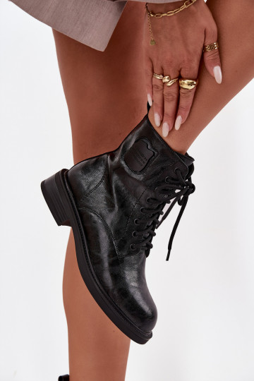 Āda zābaki Sieviešu Ar greznu Detalem Tā irciejka K7180-01 melnas krāsas 2