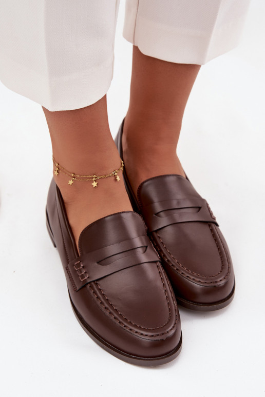 Mokasīni Mokasīni Sieviešu no eko ādas CzekoladoIne Bessina Mokasīni Mokasīni Sieviešu no eko ādas CzekoladoIne Bessina