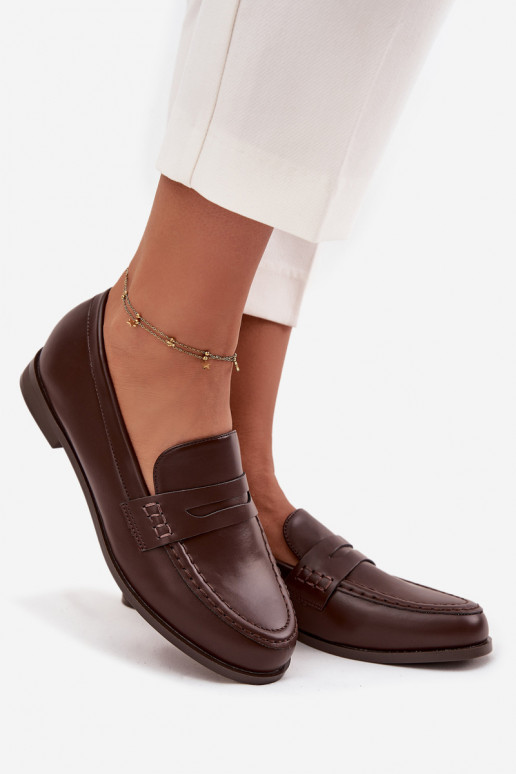 Mokasīni Mokasīni Sieviešu no eko ādas CzekoladoIne Bessina Mokasīni Mokasīni Sieviešu no eko ādas CzekoladoIne Bessina