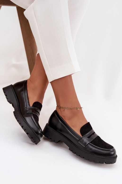 sieviešu mokasīni no eko ādas melnas krāsas Cailen sieviešu mokasīni no eko ādas melnas krāsas Cailen