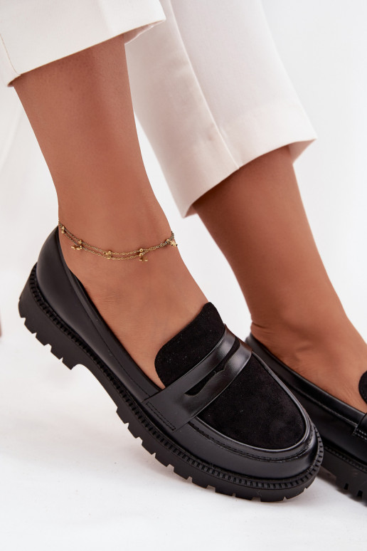 sieviešu mokasīni no eko ādas melnas krāsas Cailen sieviešu mokasīni no eko ādas melnas krāsas Cailen