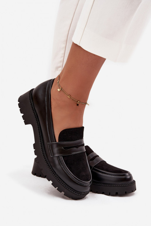 sieviešu mokasīni no eko ādas melnas krāsas Cailen sieviešu mokasīni no eko ādas melnas krāsas Cailen