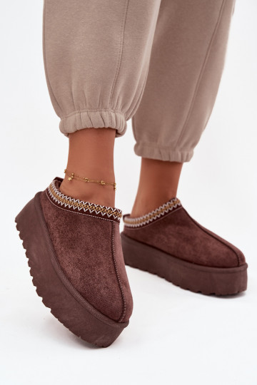 sniega apavi Sieviešu Ar greznu Haftem CzekoladoIne Jenira 2