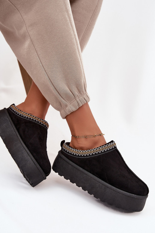 sniega apavi Sieviešu Ar greznu Haftem melnas krāsas Jenira