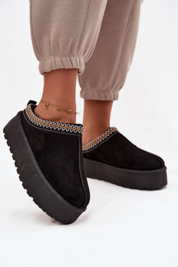 sniega apavi Sieviešu Ar greznu Haftem melnas krāsas Jenira 2