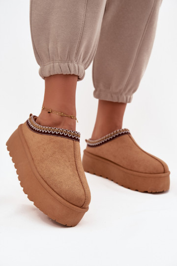 sniega apavi Sieviešu Ar greznu Haftem brūnas krāsas Jenira 2