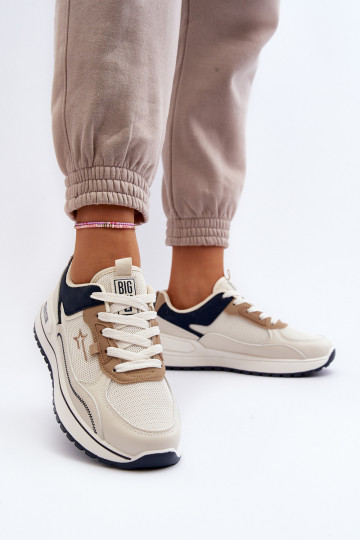 Sneakers modeļa apavi Sieviešu Big Star NN274A092 smilšu krāsas
