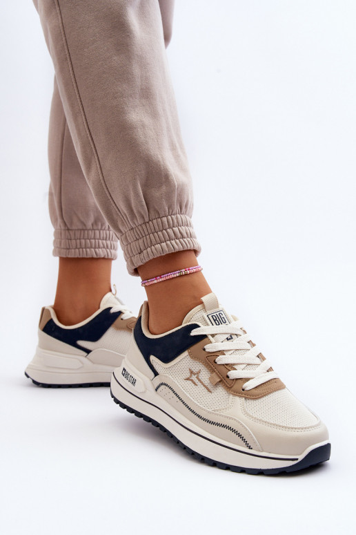 Sneakers modeļa apavi Sieviešu Big Star NN274A092 smilšu krāsas Sneakers modeļa apavi Sieviešu Big Star NN274A092 smilšu krāsas