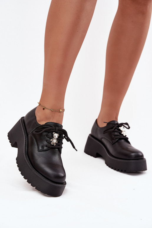 apavi SieviešuPrzypinką Eko Āda melnas krāsas Laurea apavi SieviešuPrzypinką Eko Āda melnas krāsas Laurea