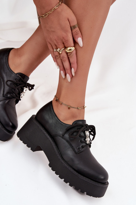 apavi SieviešuPrzypinką Eko Āda melnas krāsas Laurea apavi SieviešuPrzypinką Eko Āda melnas krāsas Laurea