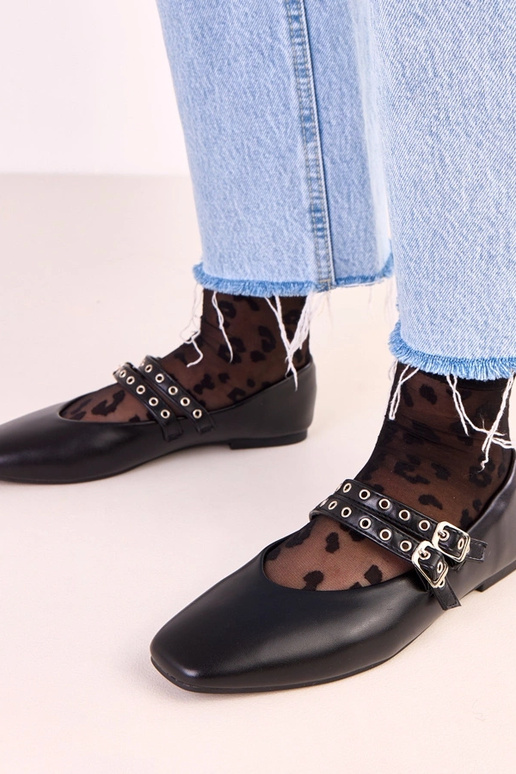 Melnu krāsu Alfira balerīnas ar... Melnu krāsu Alfira balerīnas ar...