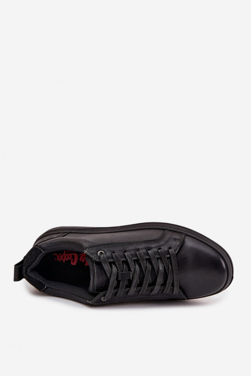 Āda Sneakers modeļa apavi Vīriešiem Lee Cooper LCJ-25-33-3965 melnas krāsas Āda Sneakers modeļa apavi Vīriešiem Lee Cooper LCJ-25-33-3965 melnas krāsas