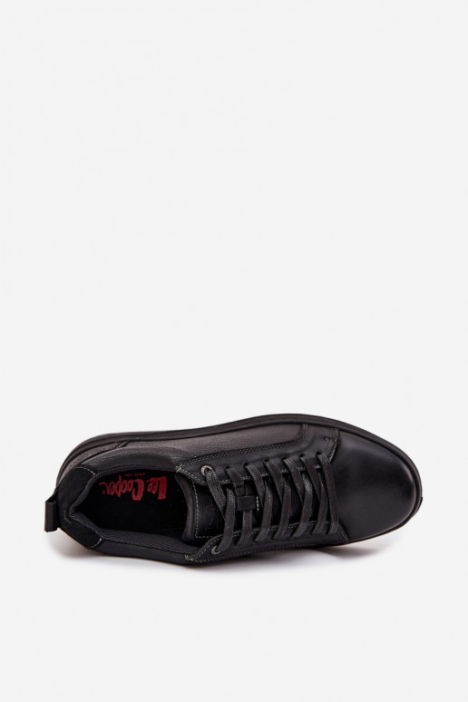 Āda Sneakers modeļa apavi Vīriešiem Lee Cooper LCJ-25-33-3965 melnas krāsas Āda Sneakers modeļa apavi Vīriešiem Lee Cooper LCJ-25-33-3965 melnas krāsas