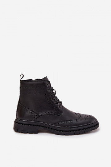 Vīriešu ādas zābaki Lee Cooper LCJ-25-33-3961 melnā krāsā 2