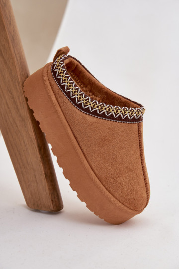 sniega apavi Bērnu apavi JaunatneHaftem ar platformu brūnas krāsas Jolisse 2