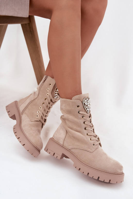 zābaki Sieviešu ar mirdzošiem spīdumiem Ieslēgts Języku Ziloņkaula krāsas Rosira zābaki Sieviešu ar mirdzošiem spīdumiem Ieslēgts Języku Ziloņkaula krāsas Rosira