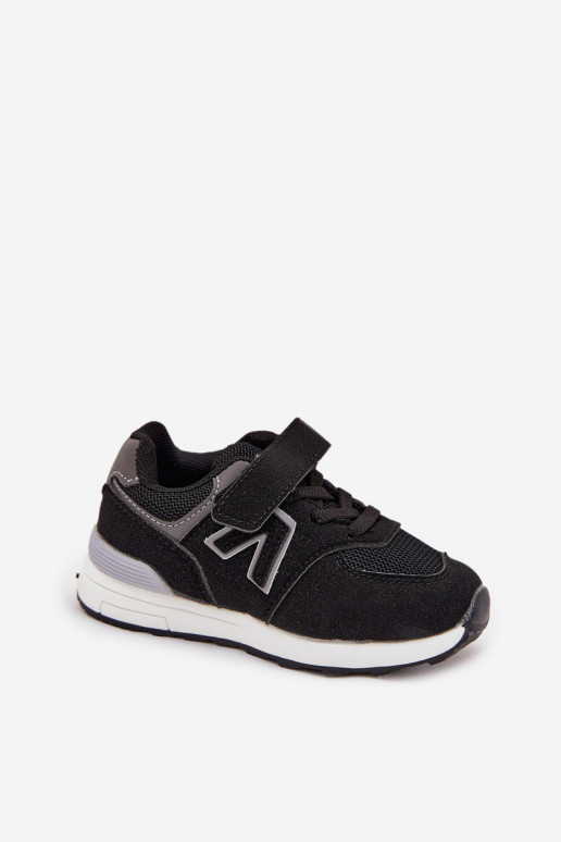 sporta apavi Sneakers modeļa apavi Bērnu apavi ar lipīgām aizdarēm melnas krāsas Galisse sporta apavi Sneakers modeļa apavi Bērnu apavi ar lipīgām aizdarēm melnas krāsas Galisse