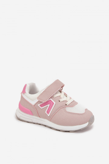 sporta apavi Sneakers modeļa apavi Bērnu apavi ar lipīgām aizdarēm Rozā krāsas Galisse 2