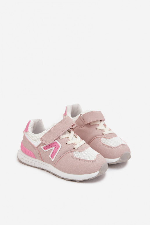 sporta apavi Sneakers modeļa apavi Bērnu apavi ar lipīgām aizdarēm Rozā krāsas Galisse sporta apavi Sneakers modeļa apavi Bērnu apavi ar lipīgām aizdarēm Rozā krāsas Galisse