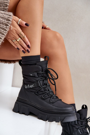 sniega apavi Sieviešu Uz pili Lee Cooper LCJ-24-47-3144 melnas krāsas