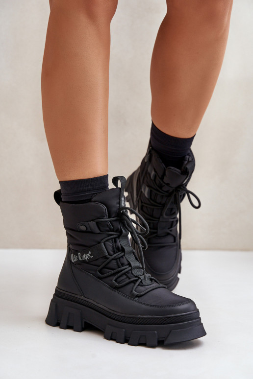 sniega apavi Sieviešu Uz pili Lee Cooper LCJ-24-47-3144 melnas krāsas