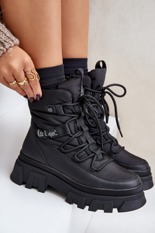 sniega apavi Sieviešu Uz pili Lee Cooper LCJ-24-47-3144 melnas krāsas