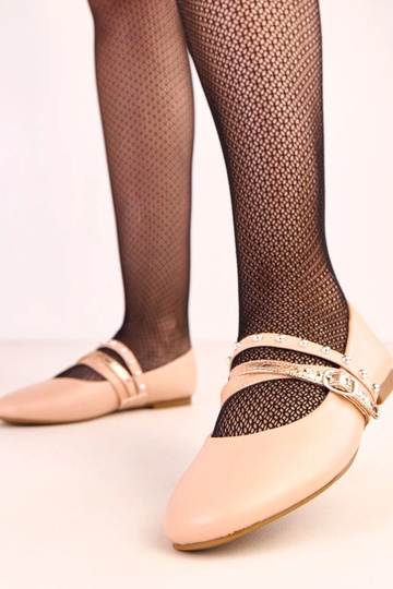 Smilšu krāsas balerīnas ar... 2