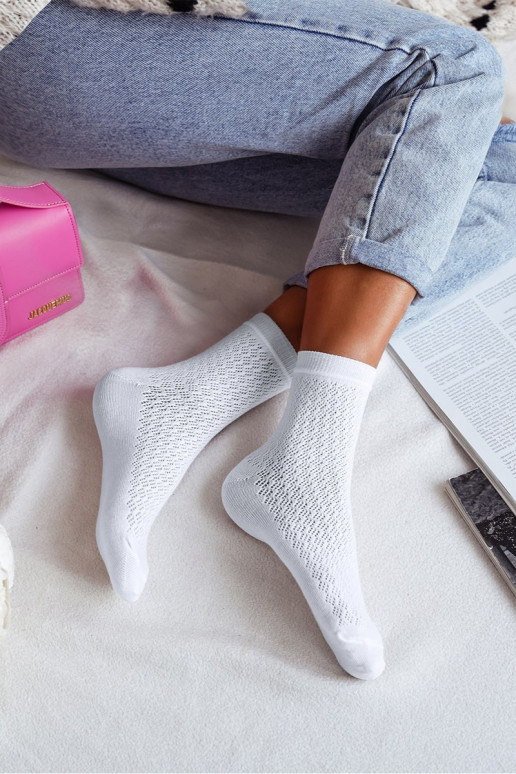 Zeķes Sieviešu Ažūrs baltas krāsas Zeķes Sieviešu Ažūrs baltas krāsas