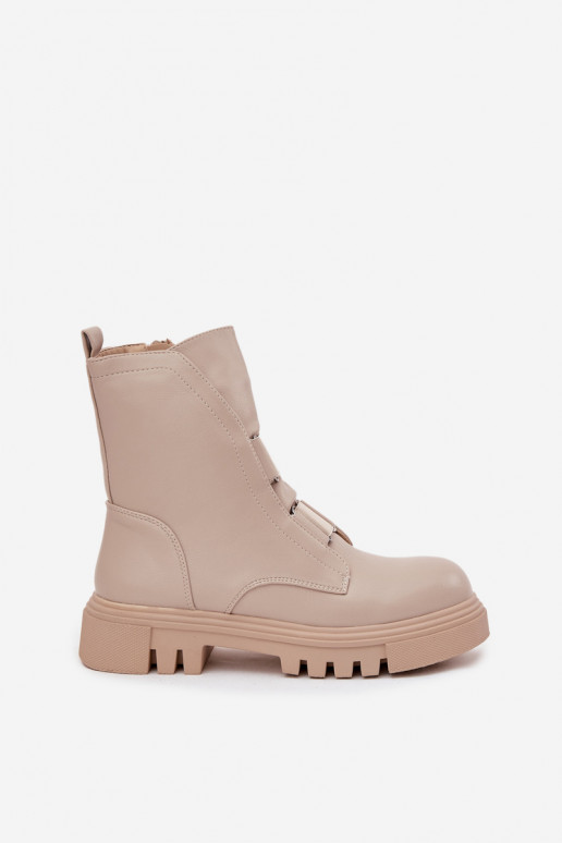 siltināti zābaki Sieviešu Uz pili Eko Āda Ziloņkaula krāsas Tā irilyra