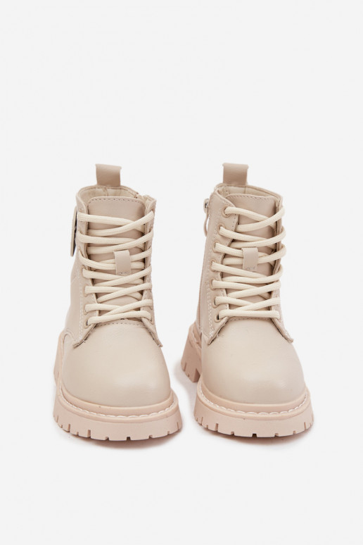 Sieviešu puszābaki Bērnu siltināti ar kažokādu ar ornamentiem LOVE smilšu krāsas Rosaira Sieviešu puszābaki Bērnu siltināti ar kažokādu ar ornamentiem LOVE smilšu krāsas Rosaira