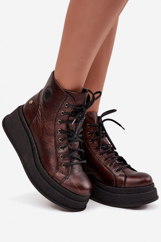 Āda Sieviešu puszābaki ar platformu Tā irciejka 06309-32 Metālisks Brąz