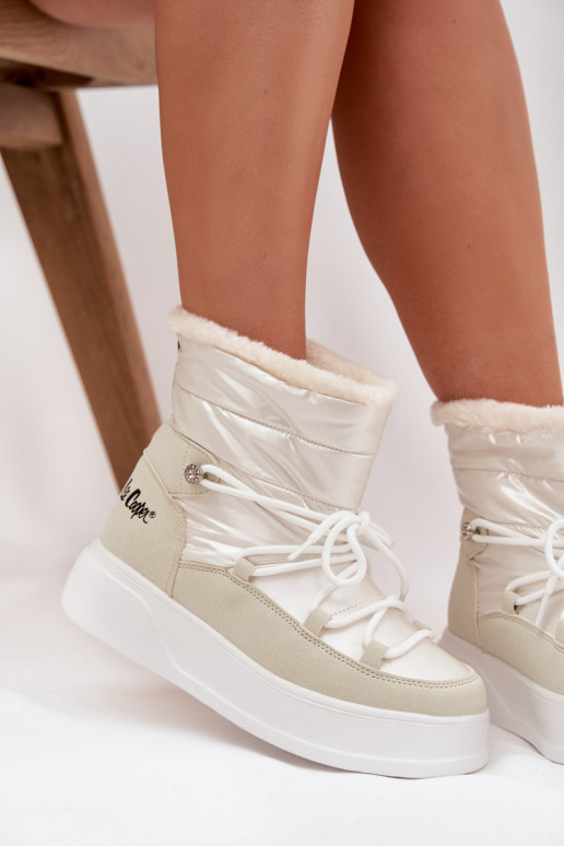 sniega apavi Sieviešu ar platformu Lee Cooper LCJ-25-03-3815 baltas krāsas