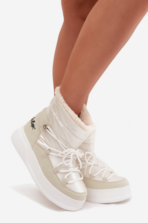 sniega apavi Sieviešu ar platformu Lee Cooper LCJ-25-03-3815 baltas krāsas