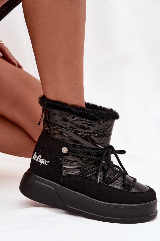 sniega apavi Sieviešu ar platformu Lee Cooper LCJ-25-03-3814 melnas krāsas sniega apavi Sieviešu ar platformu Lee Cooper LCJ-25-03-3814 melnas krāsas