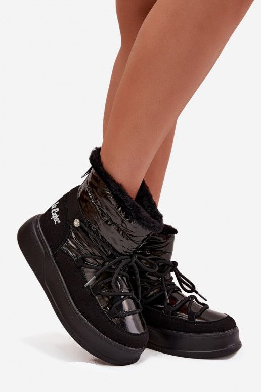 sniega apavi Sieviešu ar platformu Lee Cooper LCJ-25-03-3814 melnas krāsas sniega apavi Sieviešu ar platformu Lee Cooper LCJ-25-03-3814 melnas krāsas