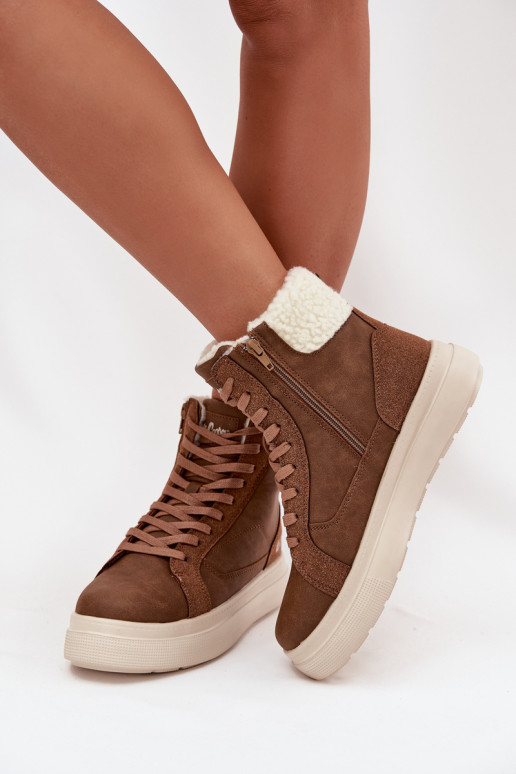 ziemas apavi Sieviešu ar siltinājumu Lee Cooper LCJ-25-01-3735 brūnas krāsas